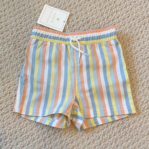 Janie and Jack Multicolor Striped swim trunks size 6-12months